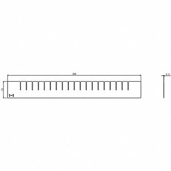 GRAINGER APPROVED Divider 1pk 2 3/4 in H x 22 9/32 in W, 493X11