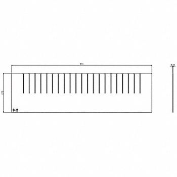 GRAINGER APPROVED Divider 1pk 5 5/8 in H x 24 in W, 493X16