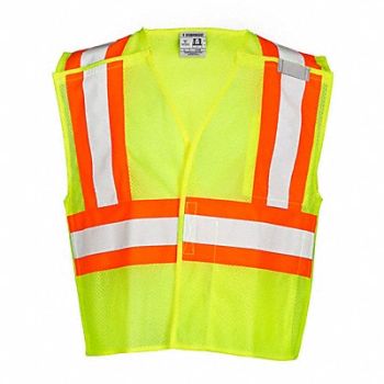 KISHIGO E6648 Breakaway Hi Vis Vest Class 2 4XL Lime, 9RA77