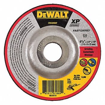 DEWALT Abrasive Cut-Off Wheel 4-1/2 Wheel dia., 493Z88