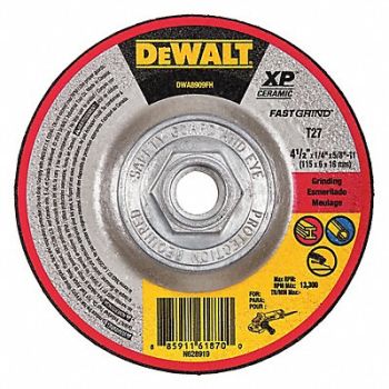 DEWALT Abrasive Cut-Off Wheel 4-1/2 Wheel dia., 493Z89