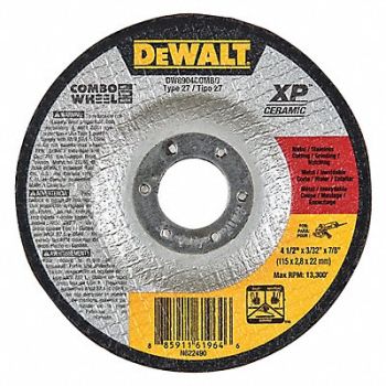 DEWALT Abrasive Cut-Off/Grind Wheel Type 27, 493Z98