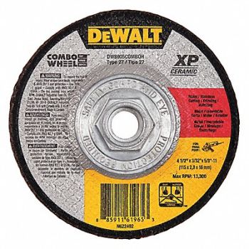 DEWALT Abrasive Cut-Off/Grind Wheel Type 27, 493Z99