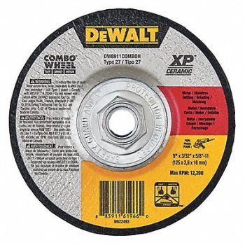 DEWALT Abrasive Cut-Off/Grind Wheel Type 27, 494A02
