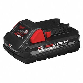 MILWAUKEE Battery 3.0 Ah Li-Ion, 494D23