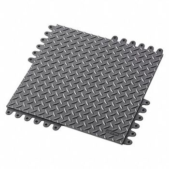 NOTRAX Interlocking Antifatigue Mat Blk PK8, 494F16