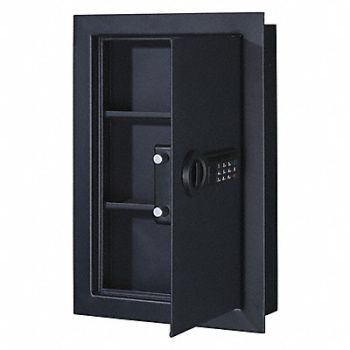 STACK-ON Wall Safe Black 35 lb Net Weight, 497D18