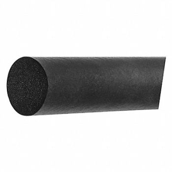 GRAINGER APPROVED Neoprene Cord Diameter 1 in Black, 497K85