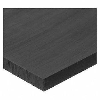 GRAINGER APPROVED PlstcSht AcetalC 24 x24 0.375 T Blk Opq, 55RX32