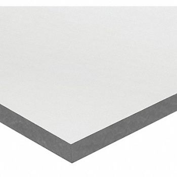 GRAINGER APPROVED PlstcSheet PVCT1 16 x48 2 T Gray Opaque, 55RF55