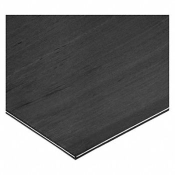 GRAINGER APPROVED PlstcSht CrbnFbr 12 x12 0.125 T Blk Opq, 497Y98