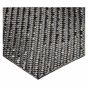 GRAINGER APPROVED PlstcSht CrbnFbr 12 x12 0.125 T Blk Opq, 497Z02