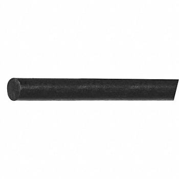 GRAINGER APPROVED PlasticRod CarbonFiber 3/4 Dia 1ftL Blck, 497Z19