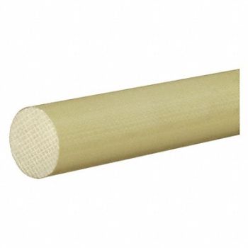 GRAINGER APPROVED PlstcRod GaroliteG10FR4 7/8 Di 1ftL Yllw, 55TJ20