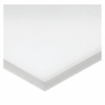 GRAINGER APPROVED AcetlPlstc AcetalHom 24 x24 3 T Wht Opq, 60WE49