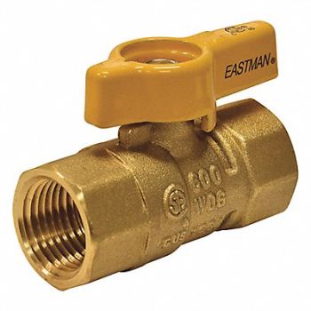 GRAINGER APPROVED Gas Ball Valve 1/2 Pipe Sz Lever Handle, 499A73