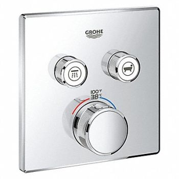 Dual Func Thermostatic Trim Grohe Chrome, 499D35