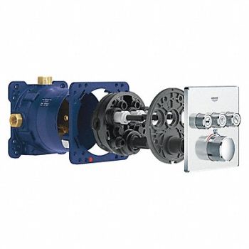 Trpl Func Thermostatic Trim Grohe Chrome, 499D36