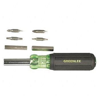 GREENLEE Multi-Bit Screwdriver NumBits 6, 499N24