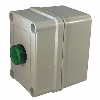 HOFFMAN Pilot Light Cntrl Statn Green LED 240VAC, 49A483