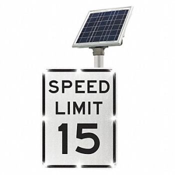 TAPCO LED Traffic Sign Speed Limit 15 24 x18, 49AE38