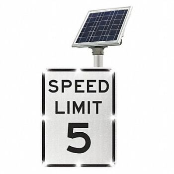 TAPCO LED Traffic Sign Speed Limit 5 24 x 18, 49AE39
