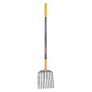 TRUE TEMPER Ensilage Fork 10 Tines Wood Handle, 49AF68