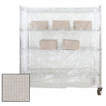 GRAINGER APPROVED Cart Cover Clear 24 inx48 inx62 in Vinyl, 49AJ26
