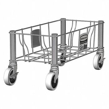 RUBBERMAID COMMERCIAL PRODUCTS Container Dolly 100 lb Single 9 H Gray, 49AJ51