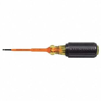 KLEIN TOOLS Insltd Slotted Screwdriver 3/32 in, 49C224