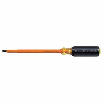 KLEIN TOOLS Insltd Slotted Screwdriver 1/4 in, 49C227