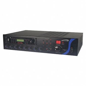 SPECO TECHNOLOGIES PA Amplifier 60W 3-25/64 H with USB, 49CA23