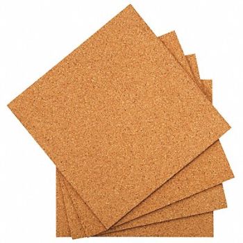 GRAINGER APPROVED Cork Sheet L 12 in Plain Backing, 49CE61