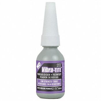 VIBRA-TITE Low-Strength Threadlocker 0.3381 fl oz, 49CE71