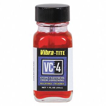 VIBRA-TITE Threadlocker Red Bottle 30mL, 49CJ68