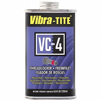 VIBRA-TITE Threadlocker Red Can 250mL, 49CJ69