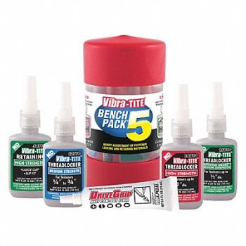 VIBRA-TITE Threadlocker Red Tube Kit, 49CJ70