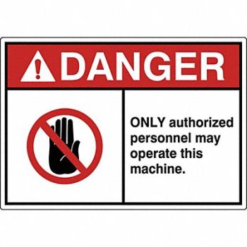 GRAINGER APPROVED Label 3 1/2 inx5 in Polyester PK5, 49CK12