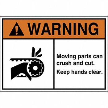 GRAINGER APPROVED Label 3 1/2 inx5 in Polyester PK5, 49CK17