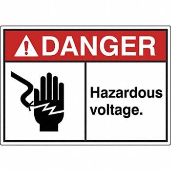 GRAINGER APPROVED Label 3 1/2 inx5 in Polyester PK5, 49CK39