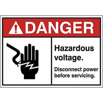 GRAINGER APPROVED Label 3 1/2 inx5 in Polyester PK5, 49CK40
