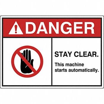 GRAINGER APPROVED Label 3 1/2 inx5 in Polyester PK5, 49CK50