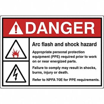 GRAINGER APPROVED Label 3 1/2 inx5 in Polyester PK5, 49CK52