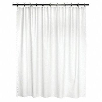ABILITY ONE Shower Curtain 78 in L 36 in W Clear, 49CK99