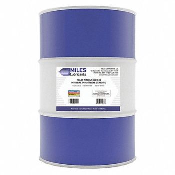 MILES LUBRICANTS Gear Oil Amber Drum 100 ISO Viscosity, 49CL37