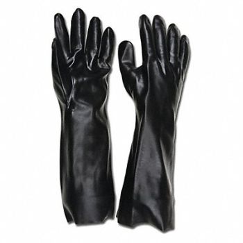 MCR SAFETY Gloves PVC L 18 in L Interlock PR PK12, 49DA38