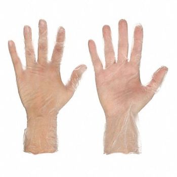 MCR SAFETY J4964 Disposable Gloves Vinyl M PK100, 49DA53