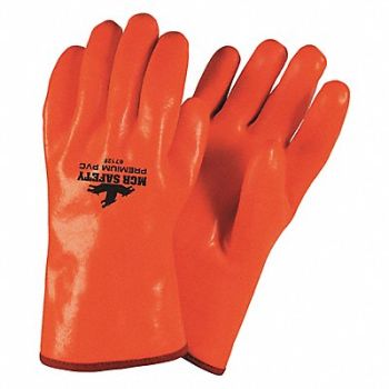 MCR SAFETY Gloves PVC L 12 in L Gauntlet PR PK12, 49DC03