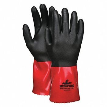 MCR SAFETY Gloves Nitrile XL 12 in L Nylon PK12, 49DC65