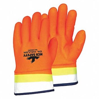 MCR SAFETY Gloves PVC L 10 in L Safety Cuff PR PK12, 49DC91